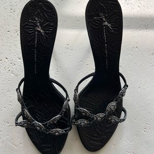 Giuseppe Zanotti Leather Mule Heeled Sandals size IT 38